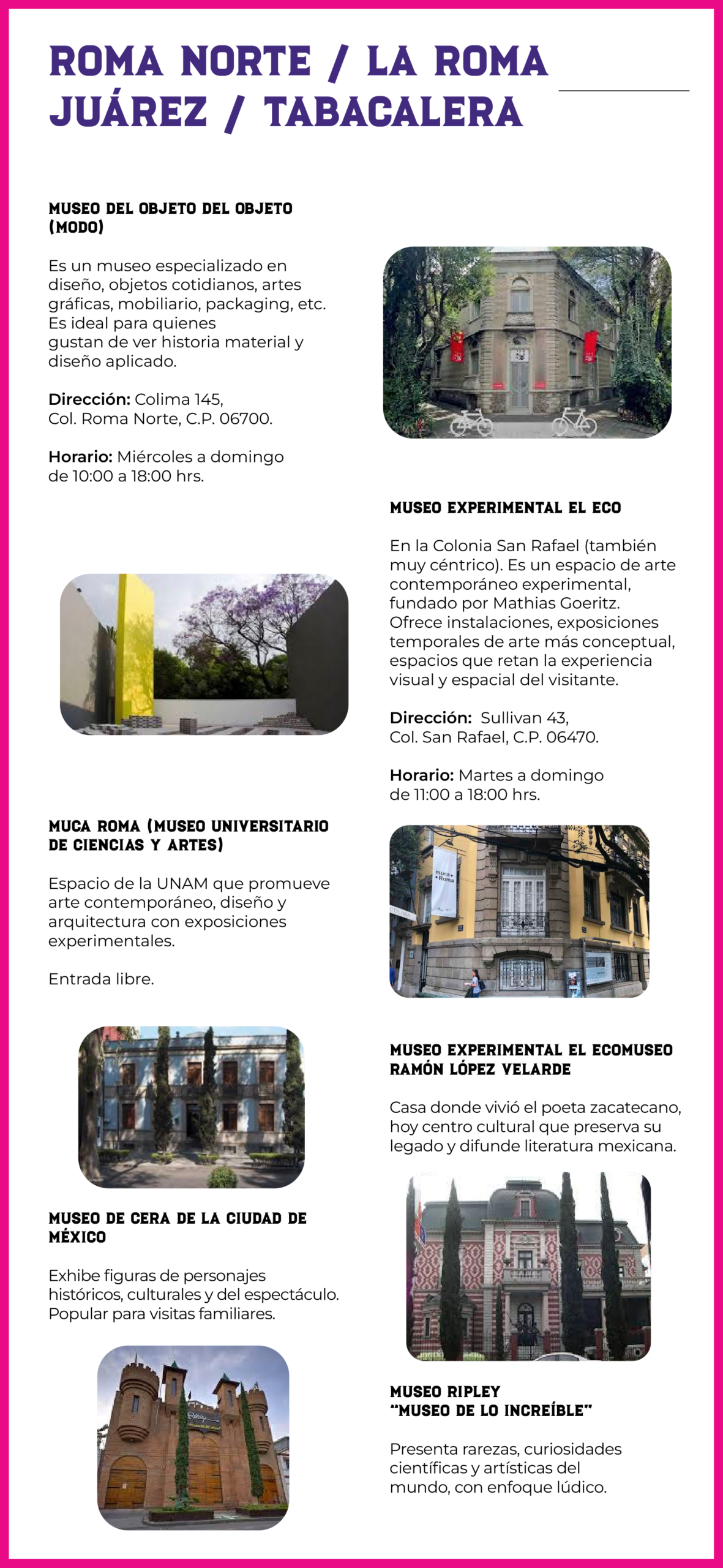 Museos Roma Norte Juárez Tabacalera