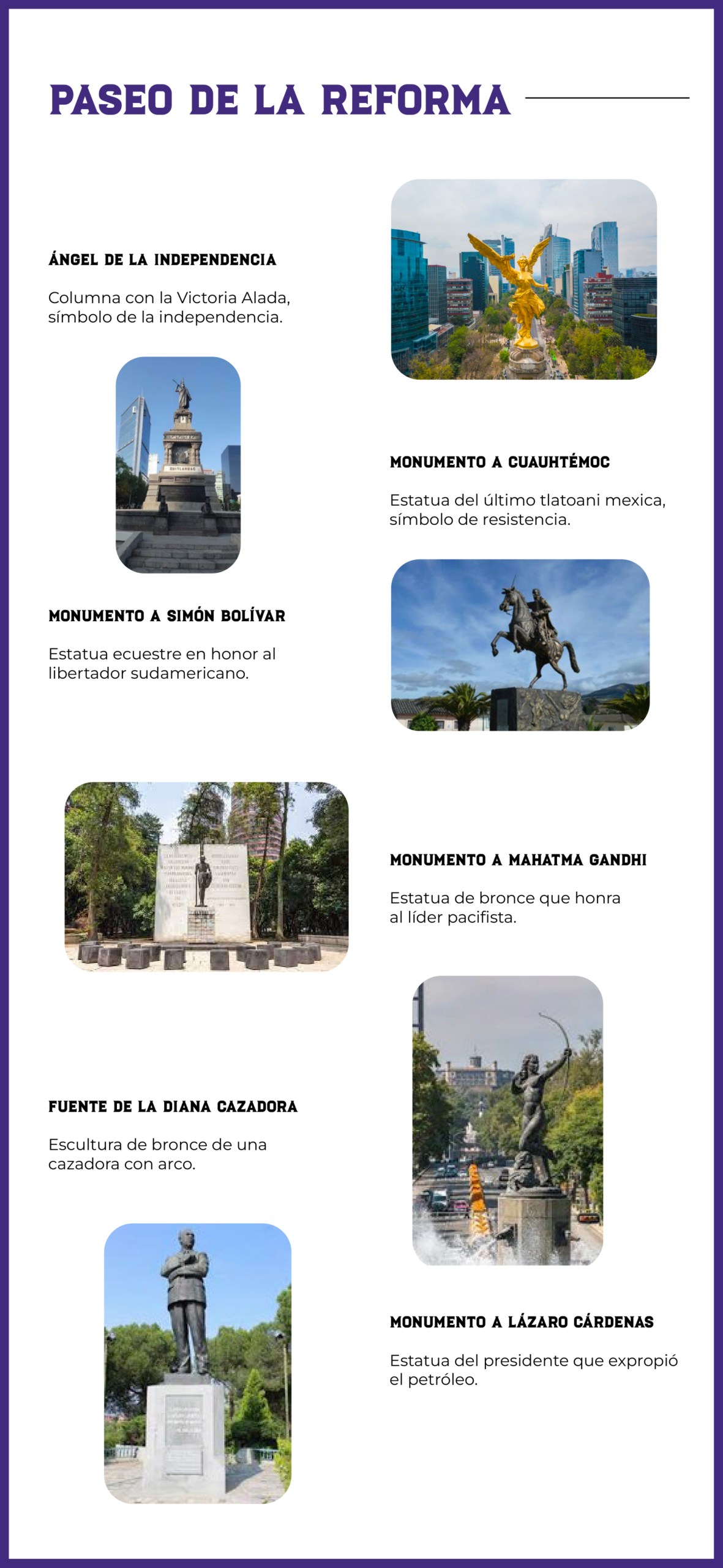 Paseo de la Reforma Monumentos