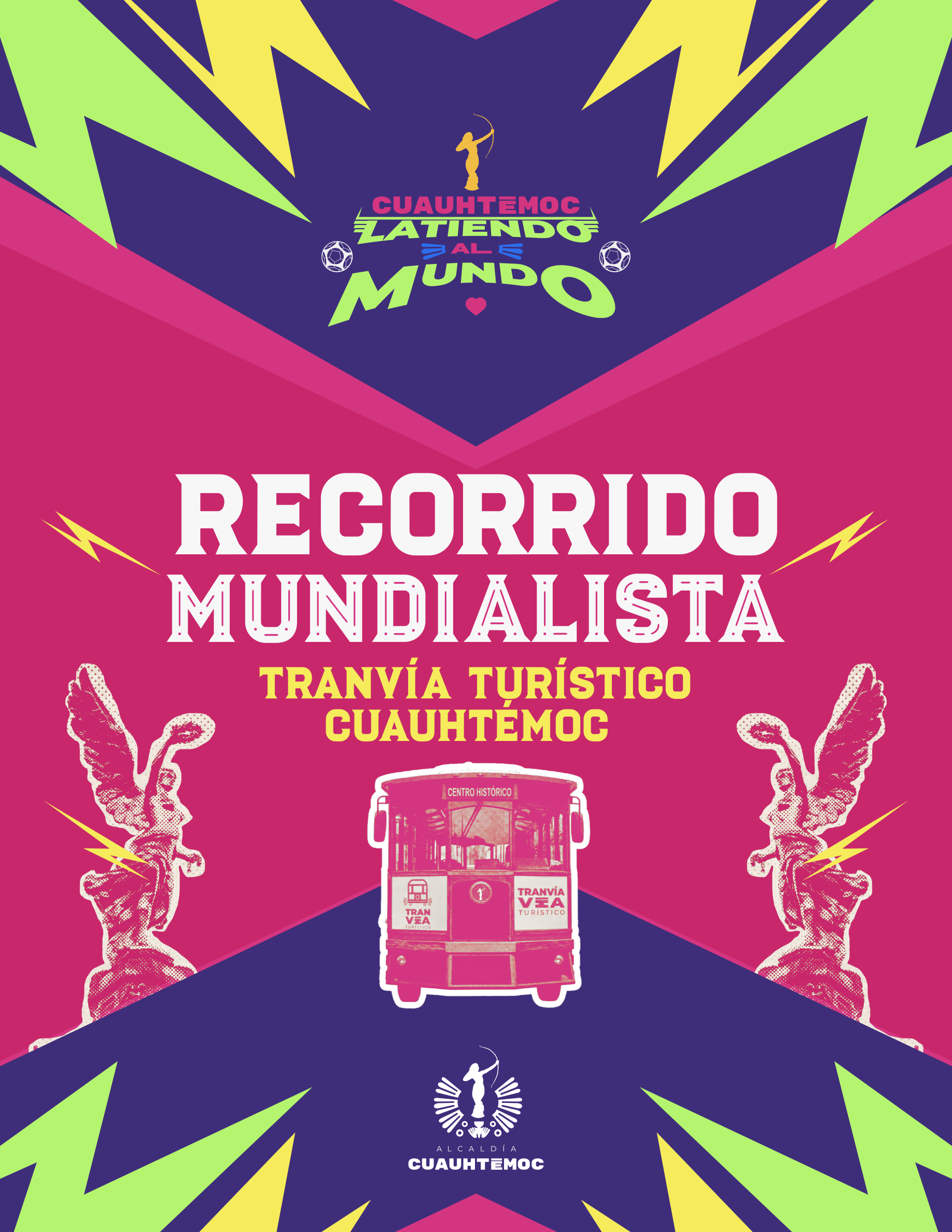 Recorrido Mundialista Tranvía Turístico Cuauhtémoc